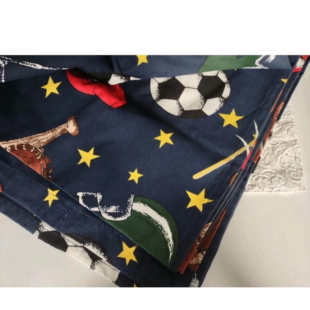 Sports Theme Canvas Shower Curtain 70 X 72